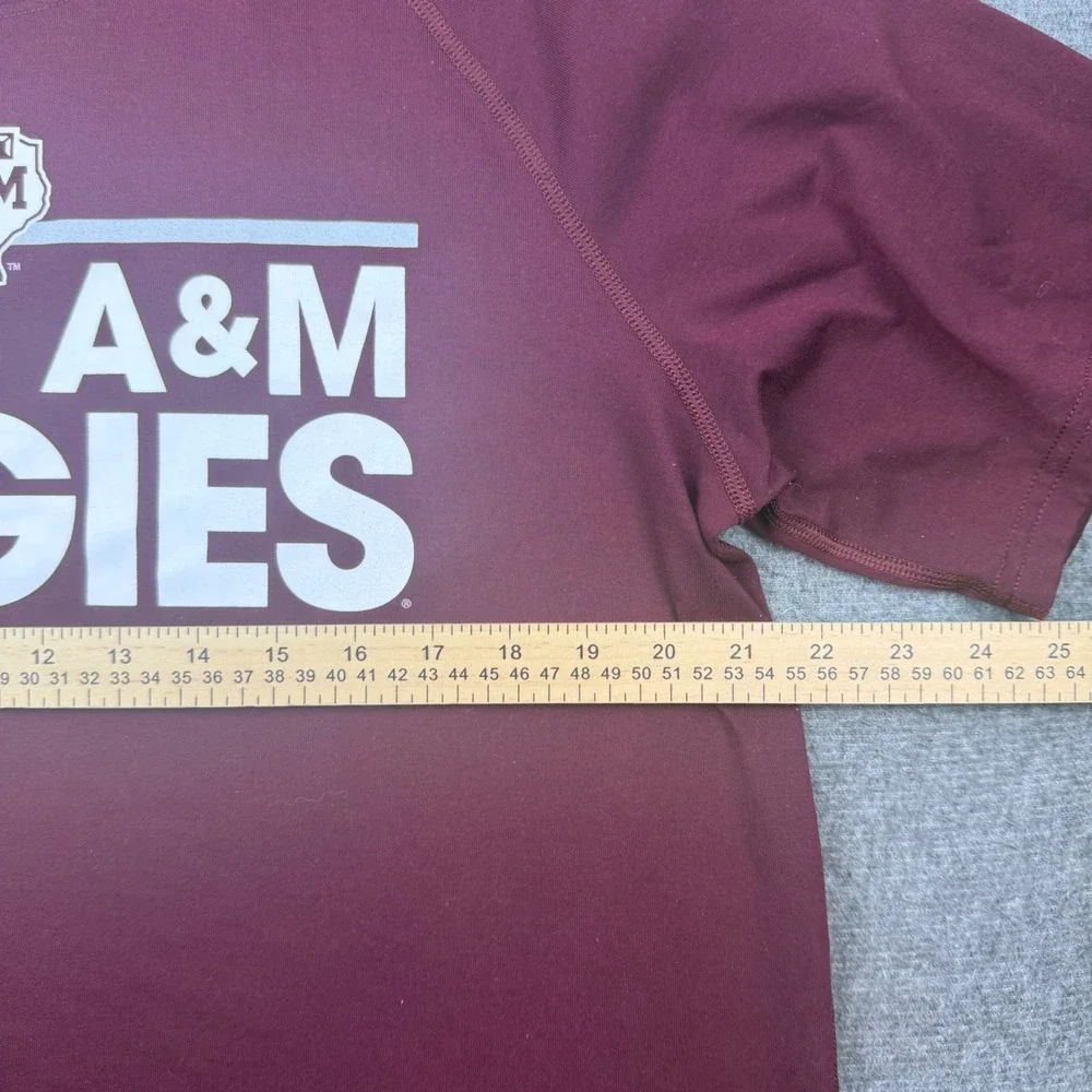 Adidas T-Shirt Men's XL Maroon Texas A&M Aggies‎ Ultimate Tee Climalite Raglan